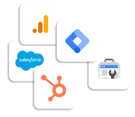 Marketing operations stack: Google Analytics, Salesforce, HubSpot, Google Tag Manager and tools